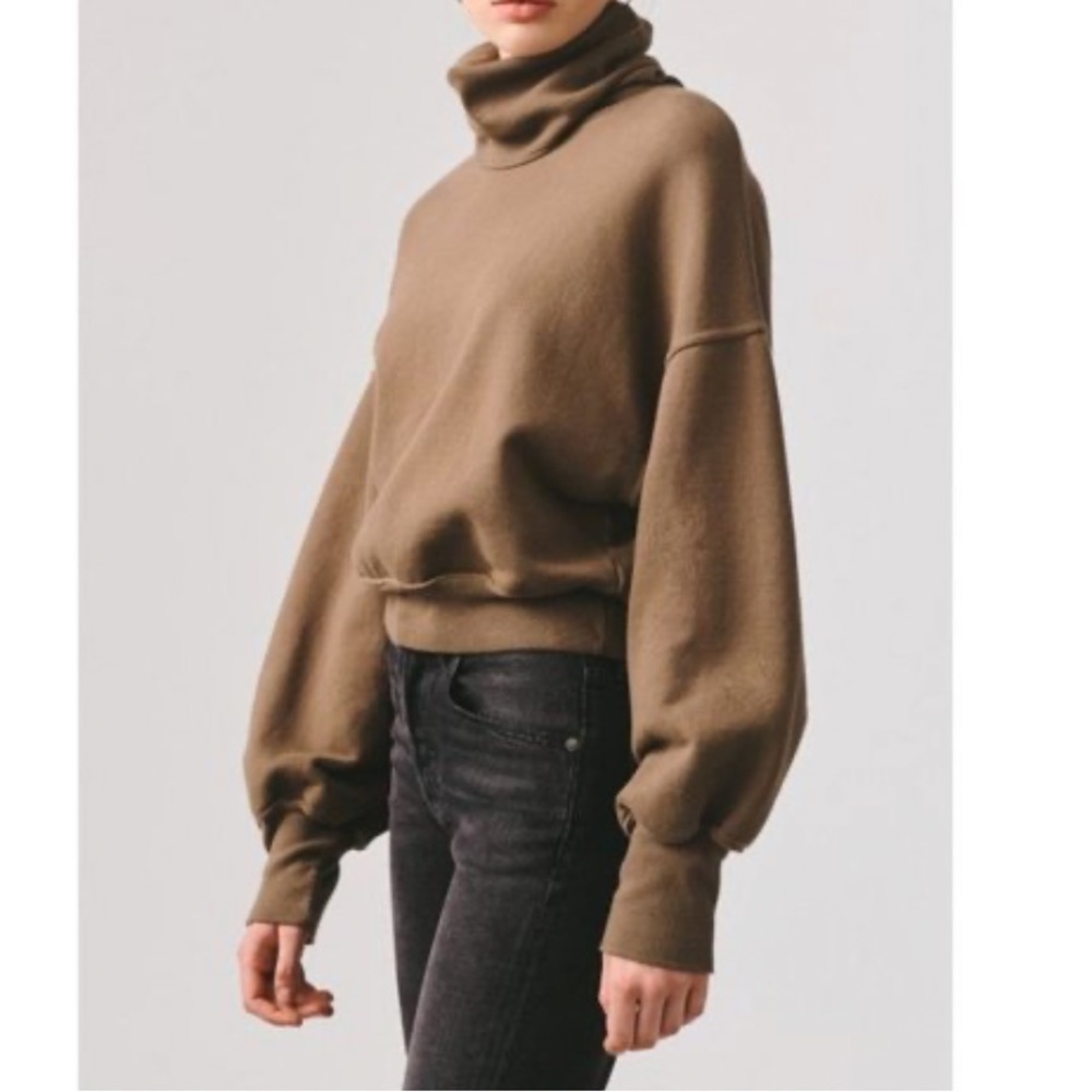 AGOLDE balloon sleeve turtle neck sweatshirt